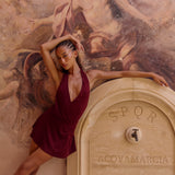 Hope Halter Mini Dress - Scarlet