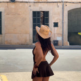 Hope Halter Mini Dress - Mocha